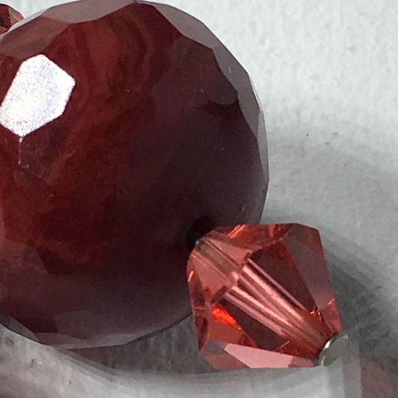 Vintage Glass Beaded Pierced Earrings - Picture 7 of 8